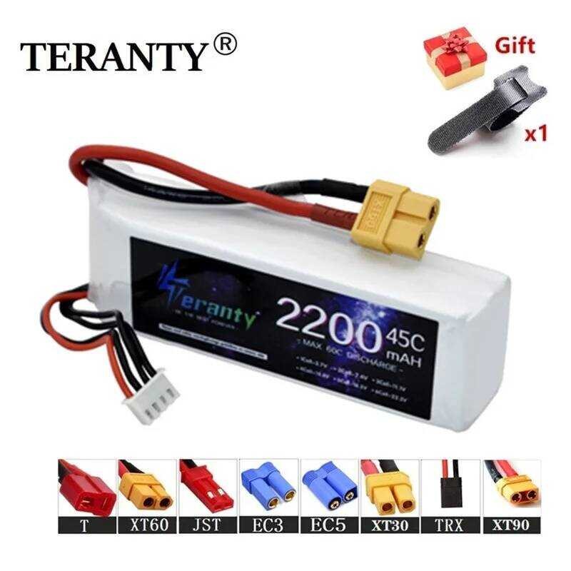 2200mAh 11.1V 3s 45C LiPo สำหรับเฮลิคอปเตอร์ RC เครื่องบิน ควอดคอปเตอร์ รถยนต์ เครื่องบิน พร้อม T JS