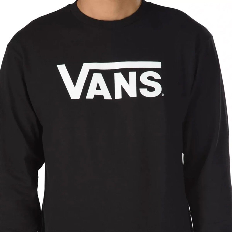 ♞,♘เสื้อแขนยาวVANS CLASSIC LONG SLEEVE T-SHIRT BLACK สินค้ามีประกันแท้ 2025