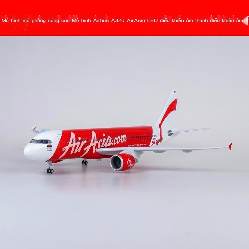 AirAsia AirAsia Airbus A320 โมเดลเครื่องบินโดยสารจําลองล้อแม็กโดยสาร