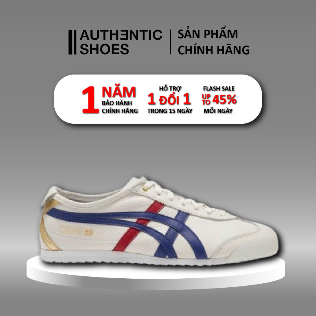 ฟิกเกอร์ | แท้ แท้ | รองเท้าผ้าใบ Onitsuka Tiger Mexico 66 WhiteD507L-0152