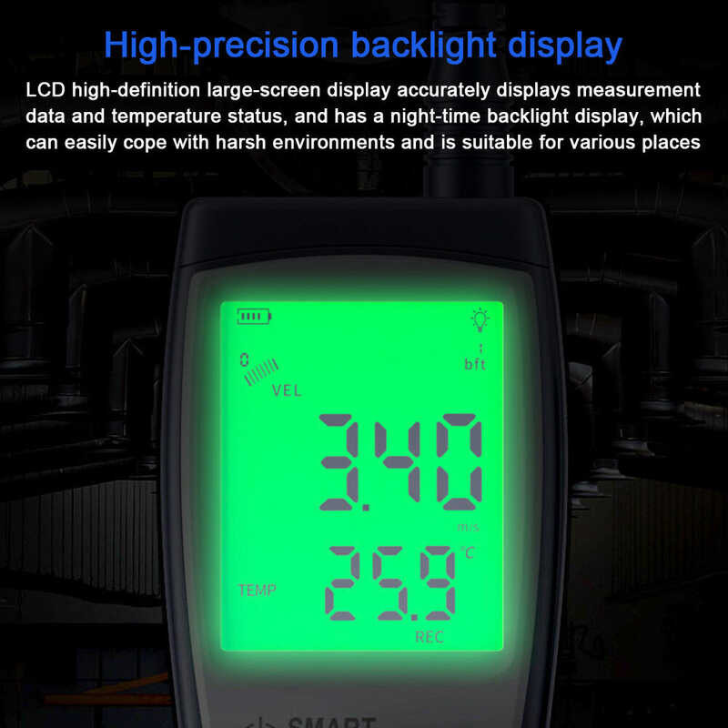 ❤ Yileryi As836 เครื่องวัดความเร็วลมดิจิตอล Air Flow Meter อุณห