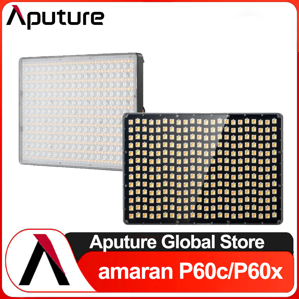 Apture Amaran P60c RGB Video Light Amaran P60x 60W ถ่ายภาพสองสีเติมโคมไฟ Softbox ตารางกระเป๋าถือ