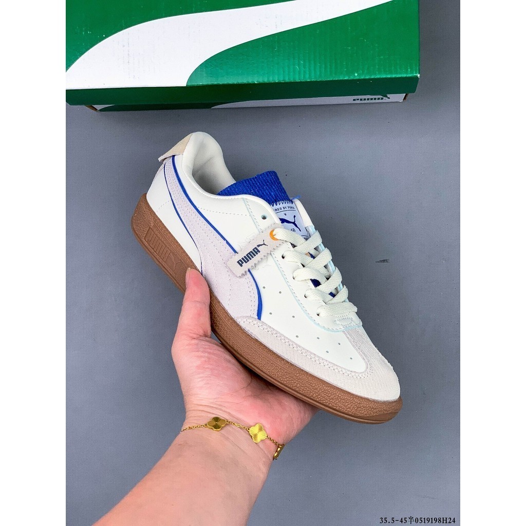 Puma VLADO STENZEL PL White รองเท้าบอร์ดลําลองสําหรับบุรุษและสตรีการฝึกอบรมเยอรมัน