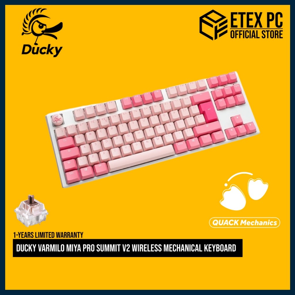 Ducky One 3 TKL Gossamer Pink Mechanical Keyboard - Cherry MX Brown DKON2187-BUSPDGOWWPC2