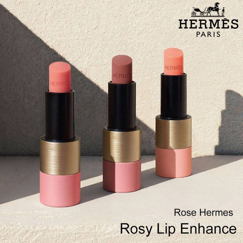 Hermes Rose Hermes Rosy Lip Enhancer 3.5g สี #30 Rose De Ete #14Rose Abicot #49 Rose Tan Lip balm ล