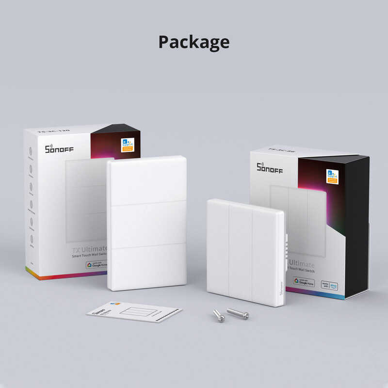 SONOFF 🍀 TX T5 สวิตช์ติดผนังอัจฉริยะสวิตช์ไฟสัมผัส Wifi RGB