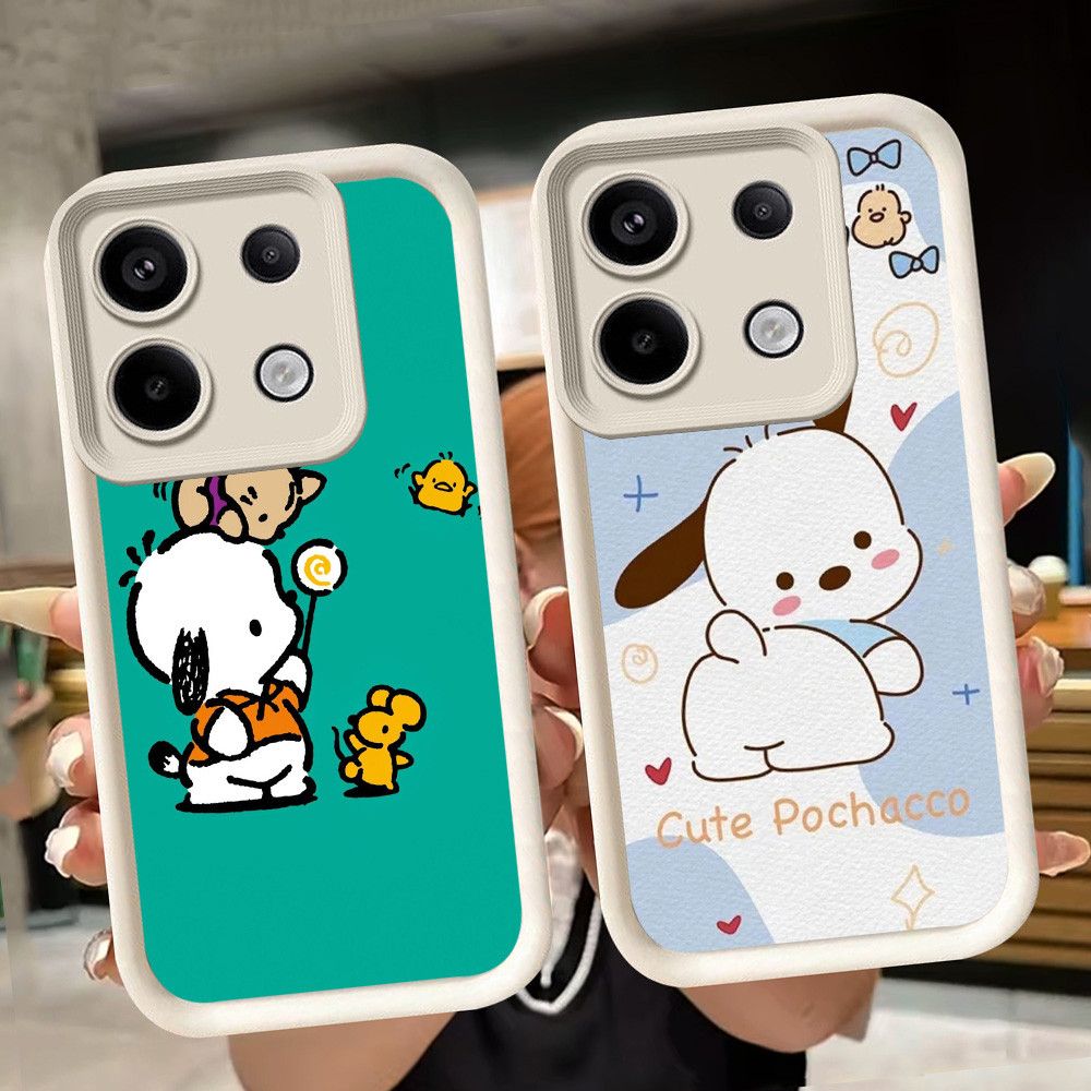 ปลอกอ่อนสําหรับ Xiaomi Redmi 15C 13T POCO M7 M6 X6 Neo หมายเหตุ 13 13C Pro Plus 5G สีขาว Q6 Pochacco