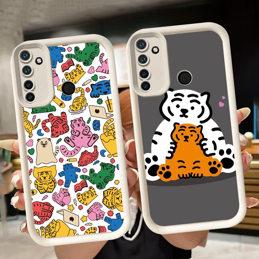 ปลอกอ่อนสําหรับRealme 5i 5s C2s 9i Narzo 10 C75 6i 7i 5 20A 10A C2 C17 14T 14X C71 C73 สีขาวQ57 Tige