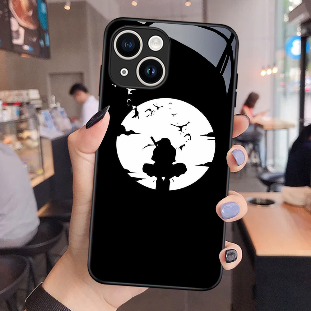 NC-98 U-Uchiha Itachis Hard Glass Casing สําหรับ iPhone 11 13 12 Mini Pro Max