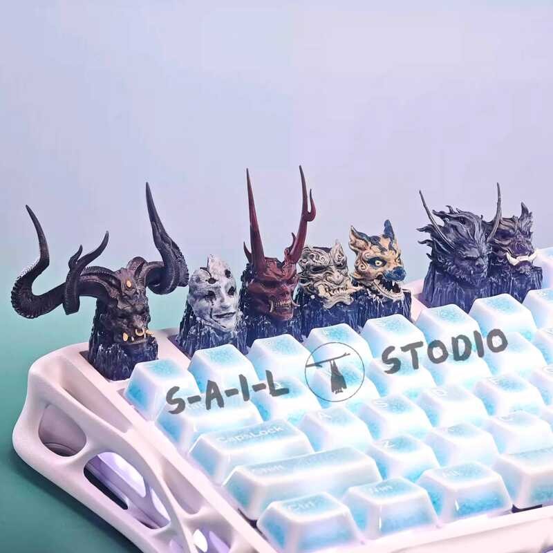 Black Myth Goku ปุ่มกดที่ไม่ซ้ํากัน Black Monkey สินค้าที่กําหนดเอง Creative Mechanical Keyboard Sin