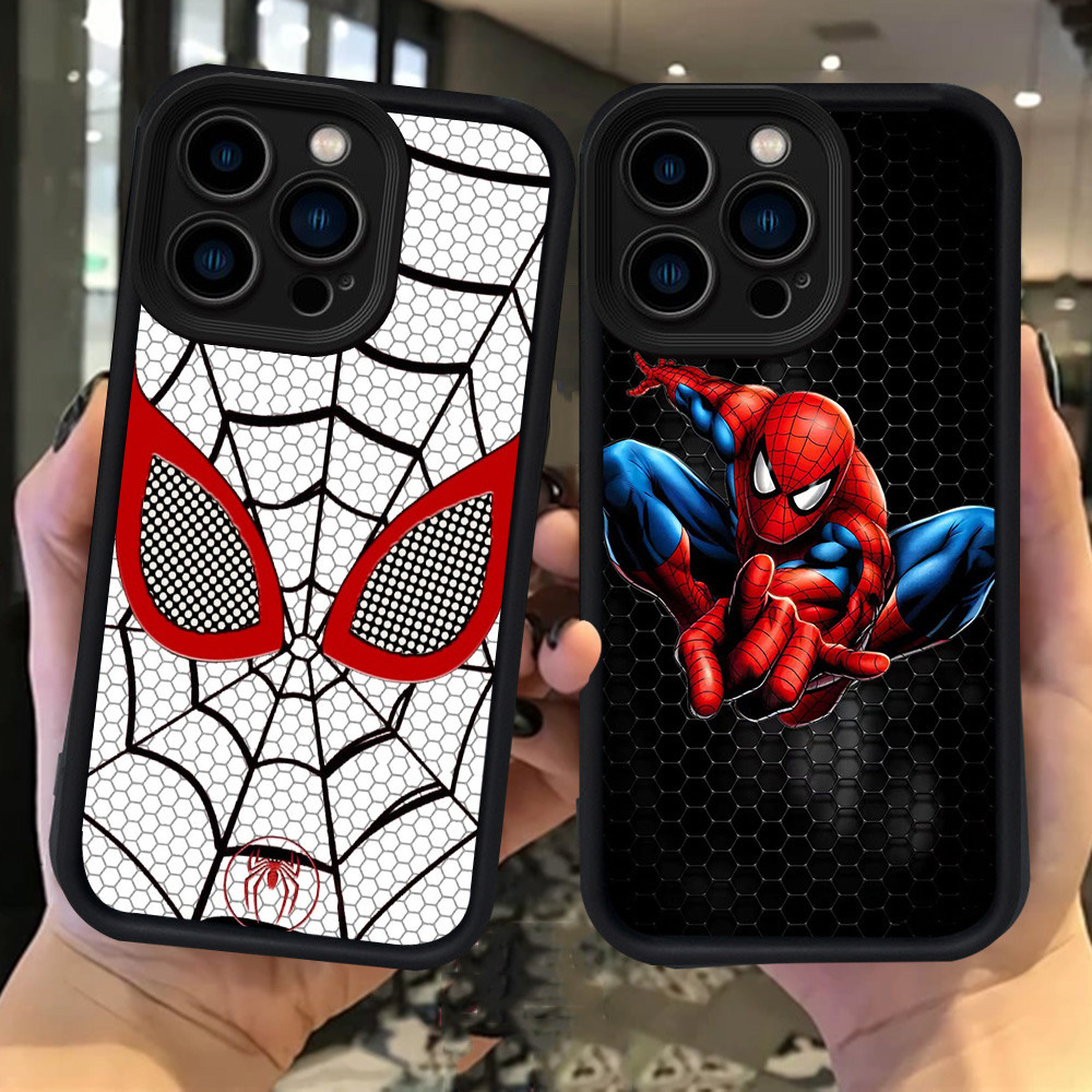 H64 เคส Spider-Man สําหรับ iPhone 11 8 7 14 12 13 Pro Max Plus
