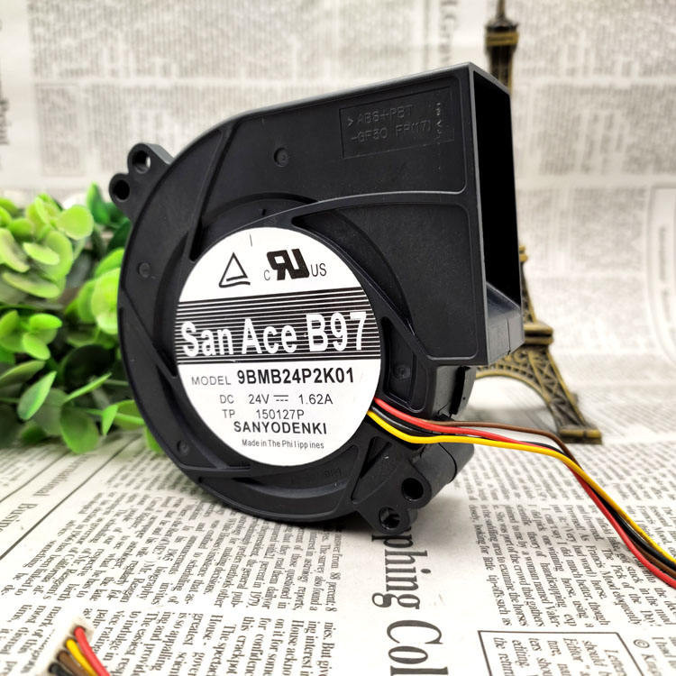 Original SANYO 9BMB24P2K01 24V 1.62A 9733 ปริมาณลมสูงเตาย่างบาร์บีคิวพัดลมเทอร์โบ