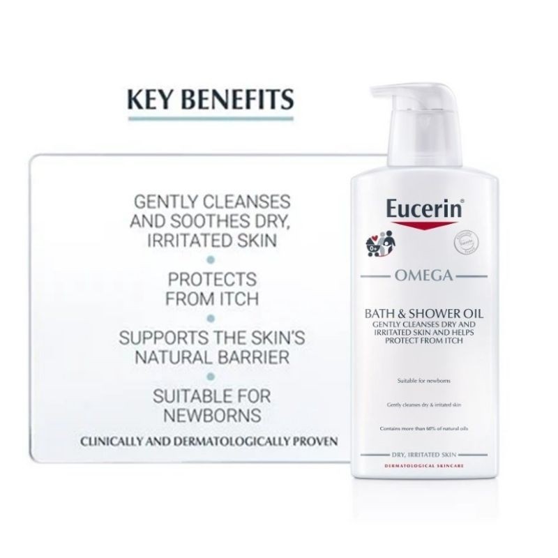 โอเมก้า | ยูเซอริน Eucerin OMEGA Bath & Shower Oil 400ml