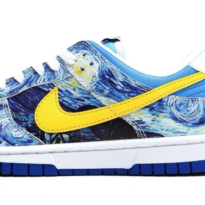 opi ♞,♘,♙ ของแท้ Nike SB Dunk Low" Dunk Series รองเท้าผ้าใบลำลองต่ำ" Van Gogh Master Match สี MG218