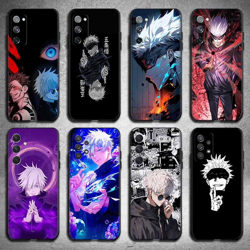 SAMSUNG เคสโทรศัพท์สําหรับsamsung A20 A30 A20S A21 A40S A50 A50S A30S TPUสีดํานุ่มกรณีK21 อะนิเมะมังงะJujutsu Kaisen
