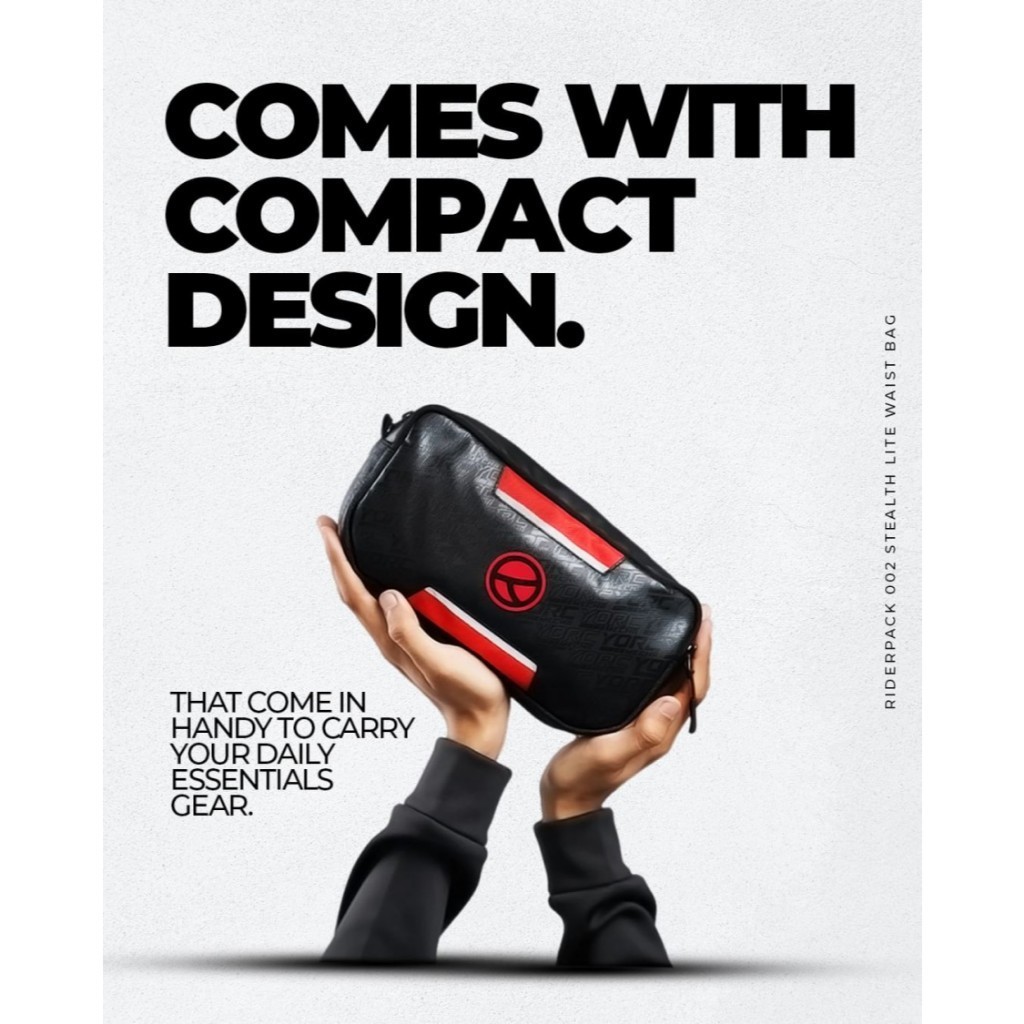 Yorc WAIST BAG RIDERPACK STEALTH BG02 STEALTH LITE BLANK