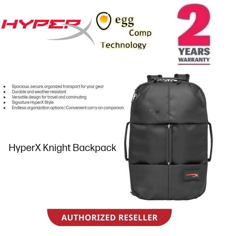 HYPERX KNIGHT GAMING 16" BACKPACK - สีดํา [8C525AA]