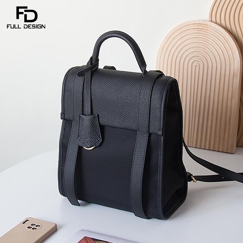 FULL DESIGN กระเป๋านักเรียนแฟชั่นกระเป๋าเป้สะพายหลังแล็ปท็อปกันน้ำ