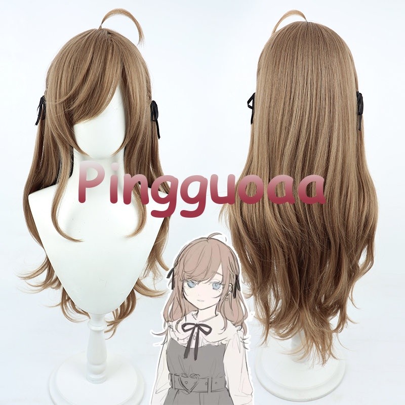 Freeman Vtuber Nijisanji Female Kanae Cosplay Wig 80cm Long Straight Wigs Heat Resistant Synthetic