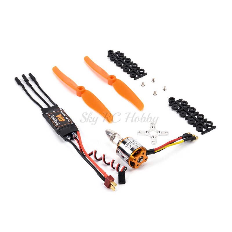 Δ ใหม่ A2217 2217 1100Kv 1250Kv 2300Kv มอเตอร์ไร้แปรงถ่าน 40A ESC Sg90 Se