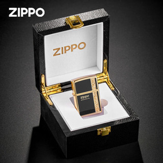 L เบา Zippo ของแท้ทองเหลืองเคลือบเครื่องหมายการค้าต้นกำเนิด …