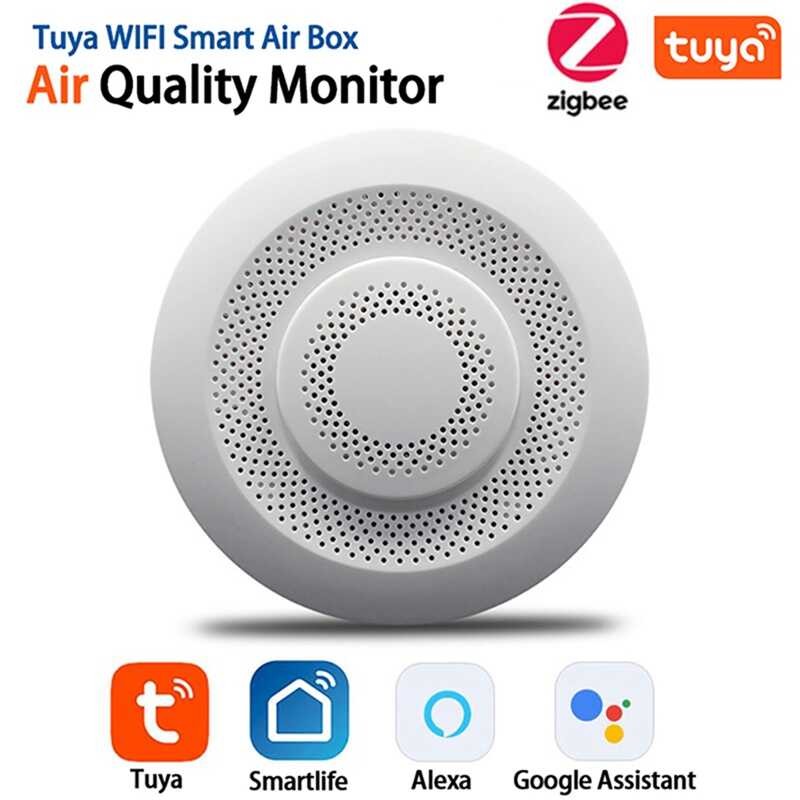 Tuya 🍀 Wifi Air Quality Monitor Smart Home Formaldehyde VOC Co2 Ch2o Temperature Humidity Dete