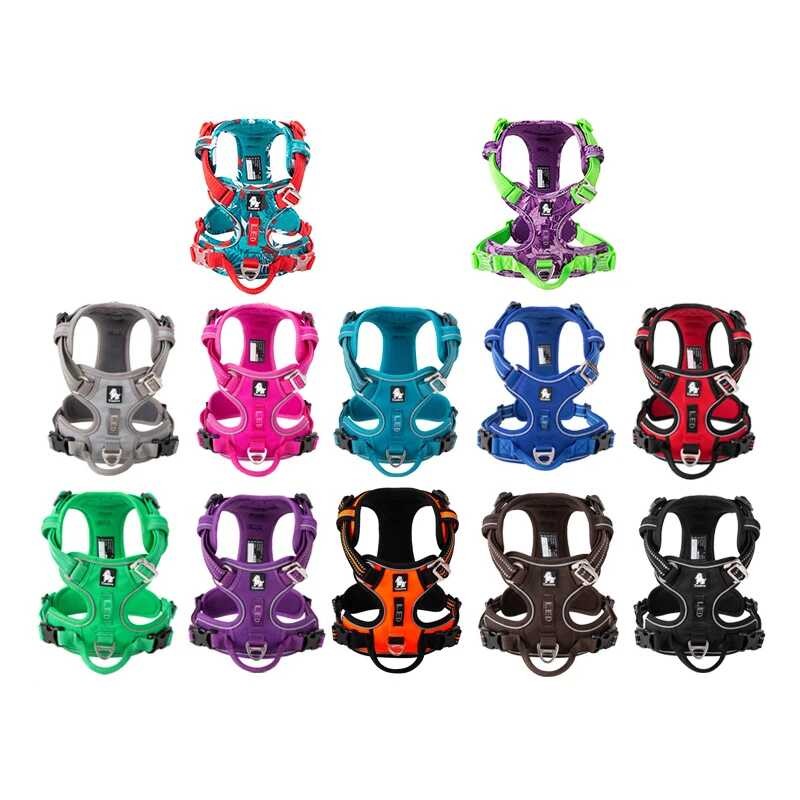 LY Pet Truelove Reflective Nylon Dog Harness ไม่ดึงปรับขนาดกลางและขนาดให