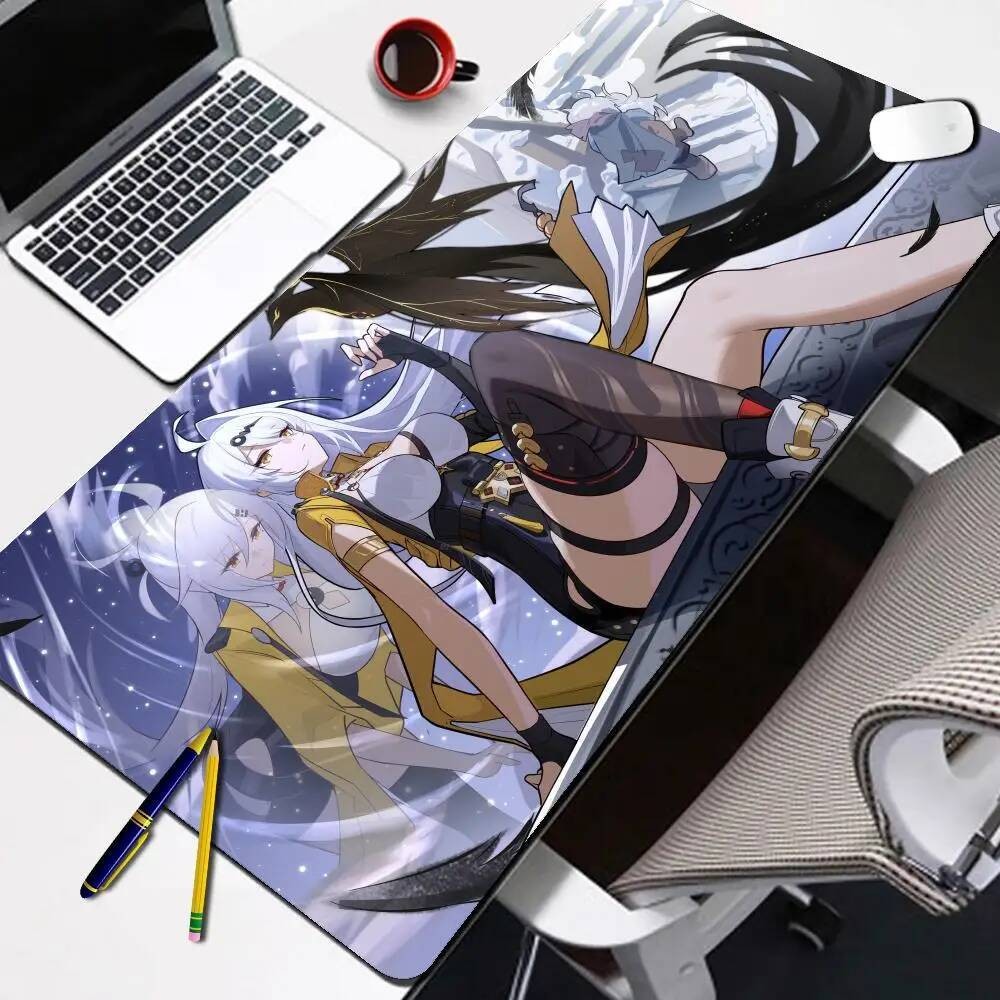 Zenless Zone Zero คีย์บอร์ดแผ่นรองเม้าส์ ZZZ Yixuan แผ่นรองเมาส์สําหรับเล่นเกม HD โต๊ะ Pad XXL อะนิเ