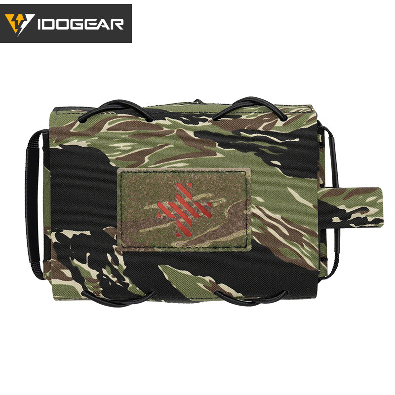IDOGEAR กระเป๋ายุทธวิธีทางการแพทย์ MOLLE ดีไซน์ถอดออกได้ เลเซอร์ตัด Hook & Loop เข็มขัดกระเป๋า EMT รหัส 35132
