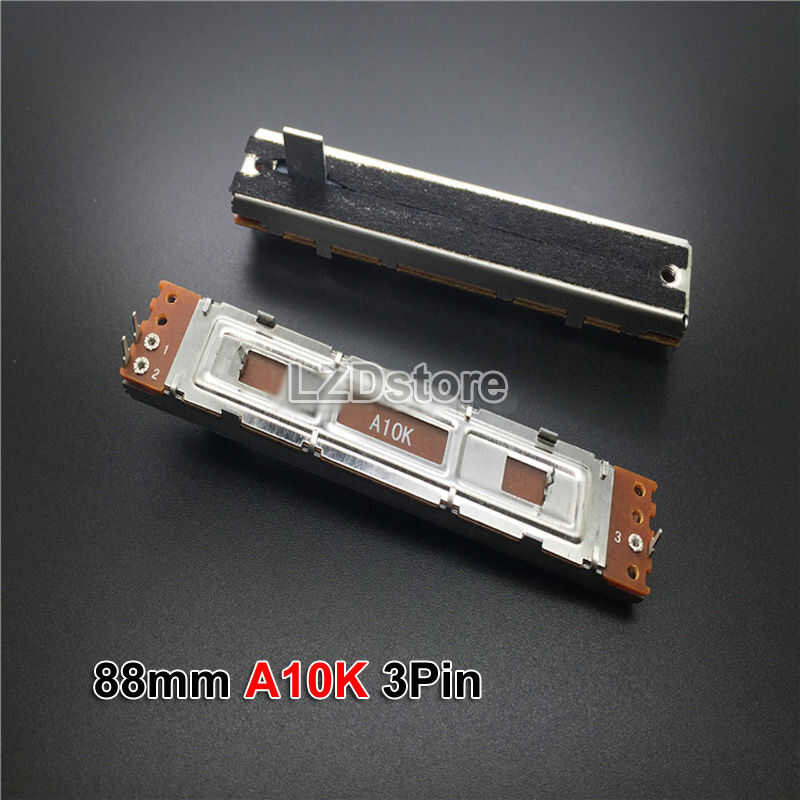 ❤ 5Pcs 88มม.ผสมfader Sliding Potentiometer Mono A10k B10k A103 B103 Travel 60Mm 8มม.3Pin