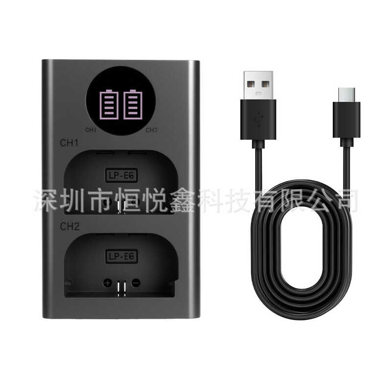 เหมาะสําหรับ Nikon, Canon, Sony Camera Battery Dual Charger Charger EN-EL15 LP-E6 LC-E10