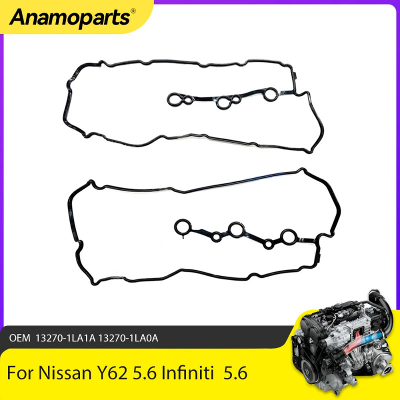 เครื่องยนต์ฝาครอบวาล์วปะเก็นชุด Fit 5.6 L สําหรับ Nissan Y62 5.6 Infiniti Qx80 Qx56 5.6 13270-1LA1A 