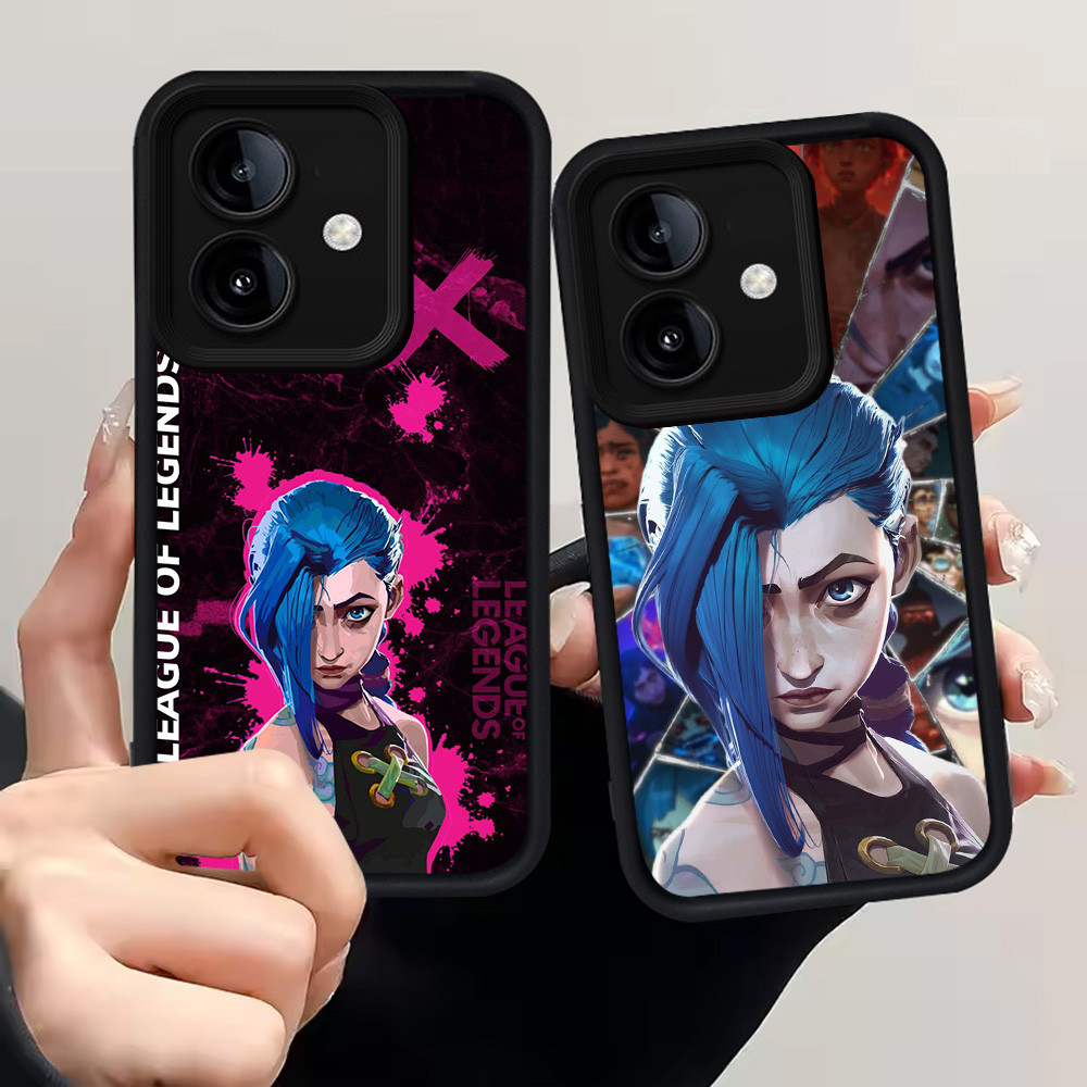 H39 Jinx ll Arcane สําหรับ OPPO A18 A38 A17K A60 A58 A17 5G Realme C55 N55