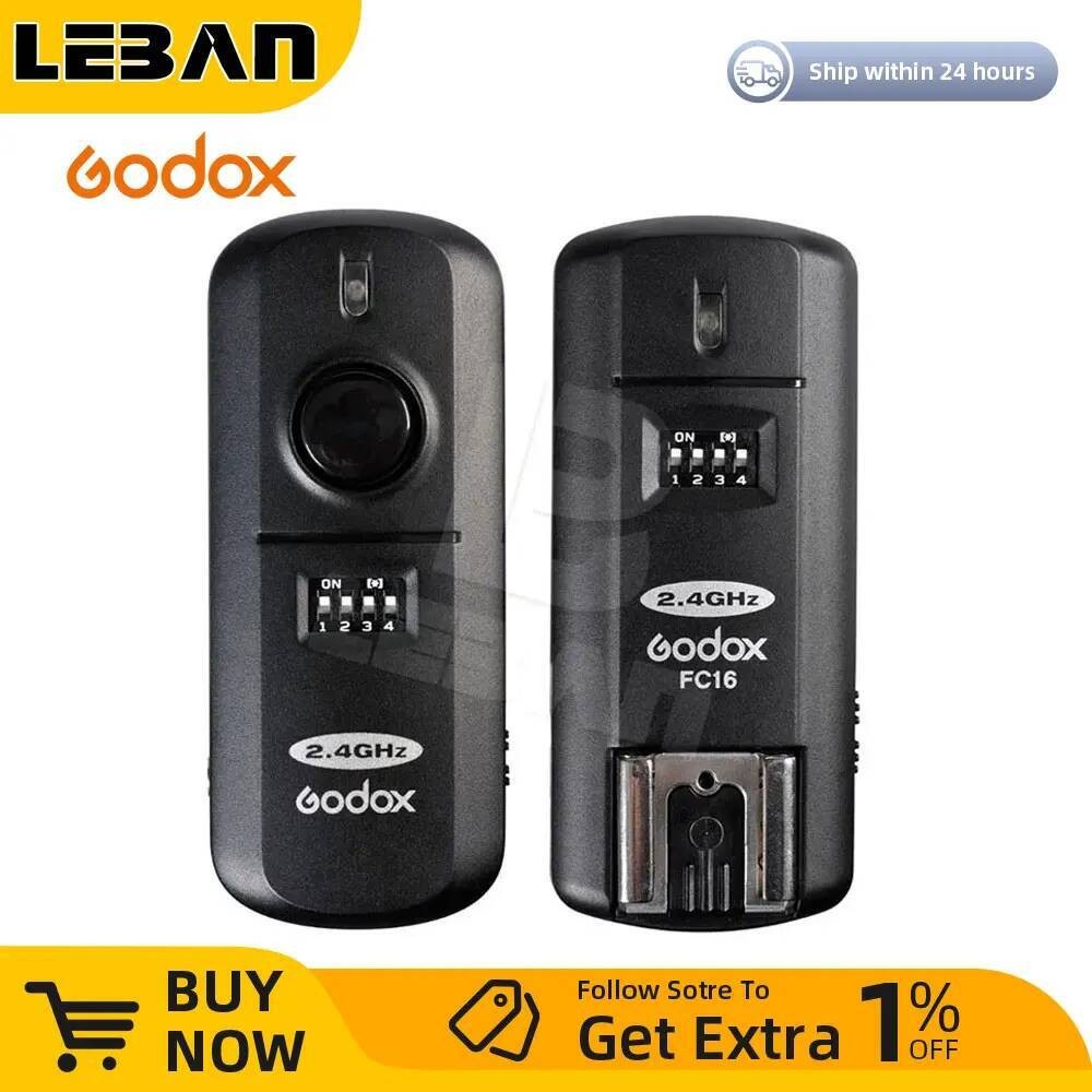 NIT Godox FC-16 2.4GHz 16 ช่องไร้สาย Remote Flash Studio Strobe Trigger Shutter สําหรับ Canon 5D 6D 