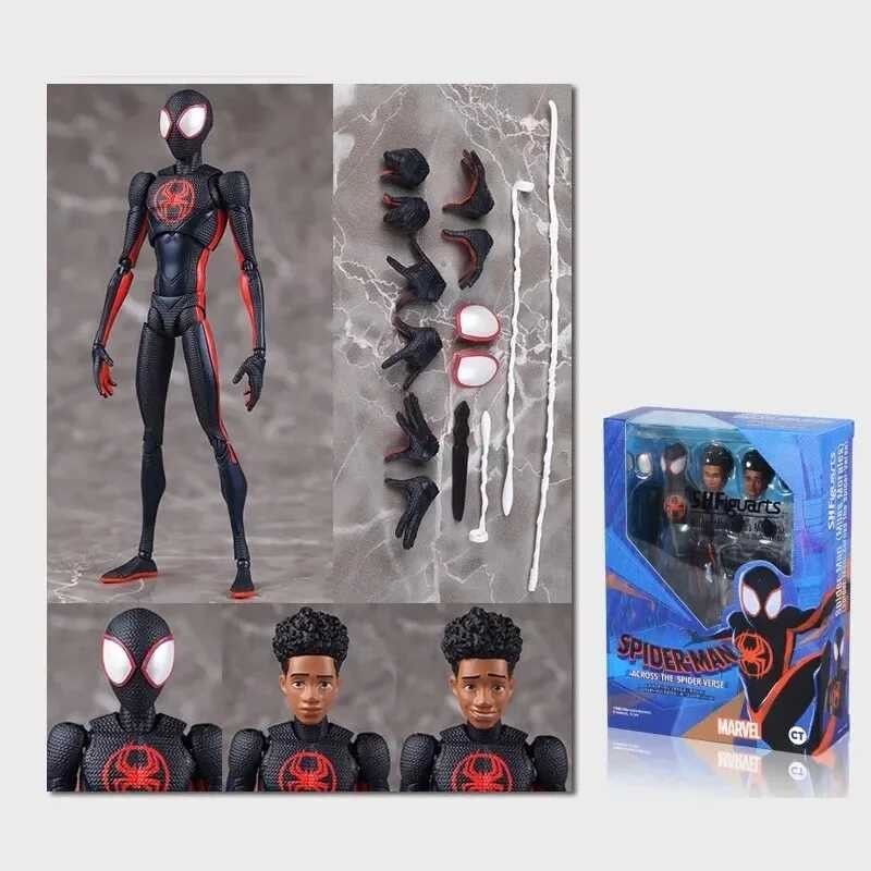 ➧ Shf Anime Miles Morales Action Gwen Spiderman Manikins ของเล่นตุ๊กตา
