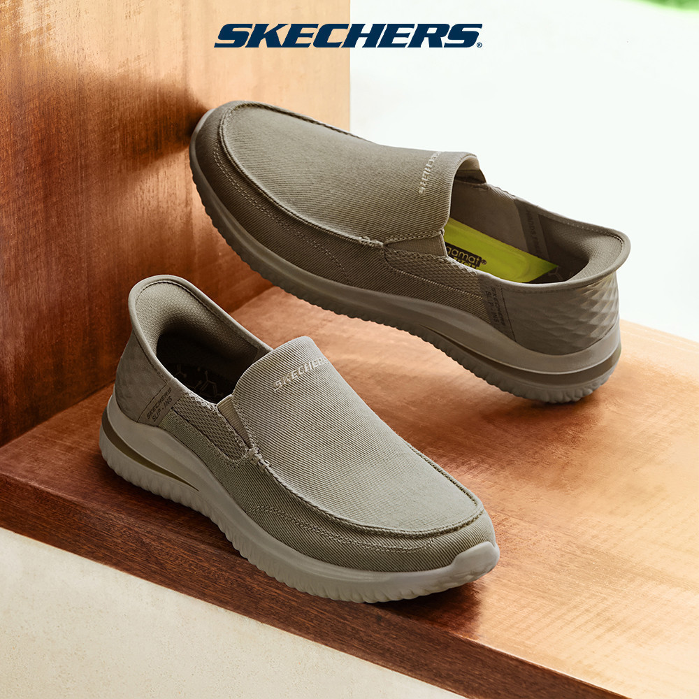 ฟิกเกอร์ Skechers สเก็ตเชอร์ส รองเท้า ผู้ชาย Slip-Ins Usa Street Wear Delson 3.0 Shoes - 210798-KHK