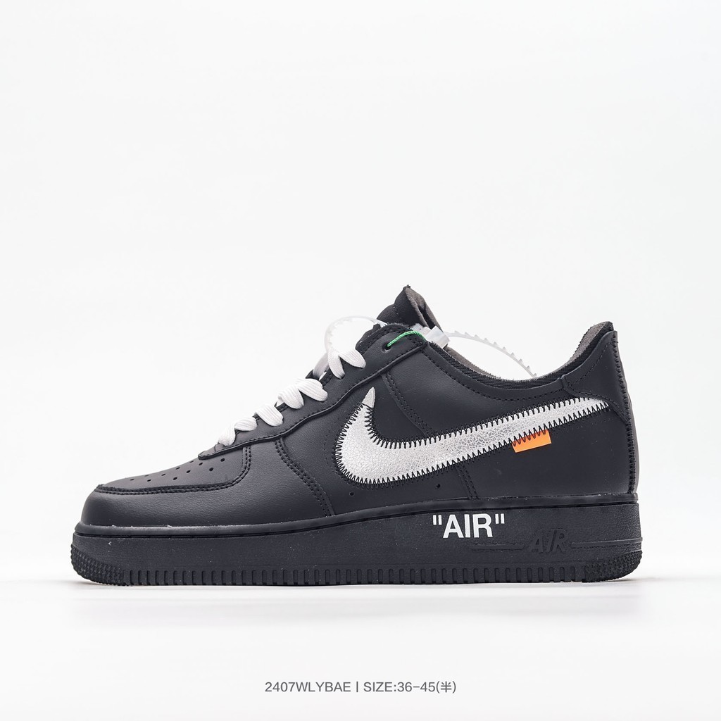 MoMA x Off-White x Nike Air Force 1"07 Low"Black/Metallic Silver AV5210 001