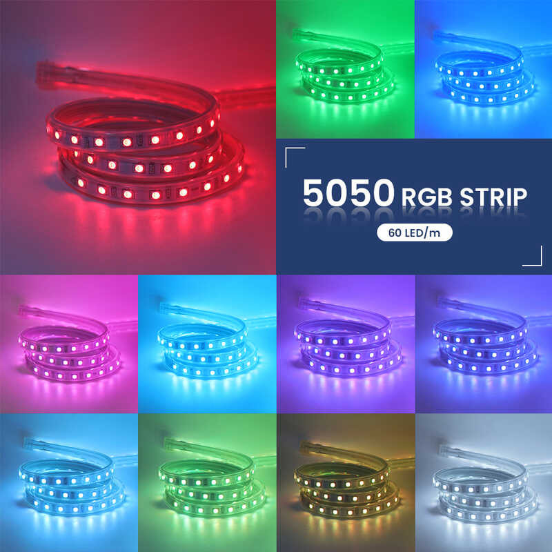 ❤ ไฟแถบไฟ บลูทูธ Seville กันน้ำ220v RGB SMD 5050เทปแอปรีโมทคอ