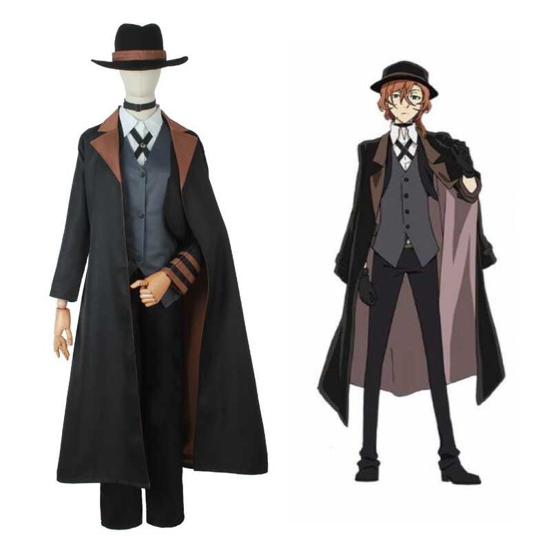 Bungou Anime Stray Dogs Men Women Nakahara Chuuya Dazai Edogawa Rampo Cosplay Costume Chuya Nakahar