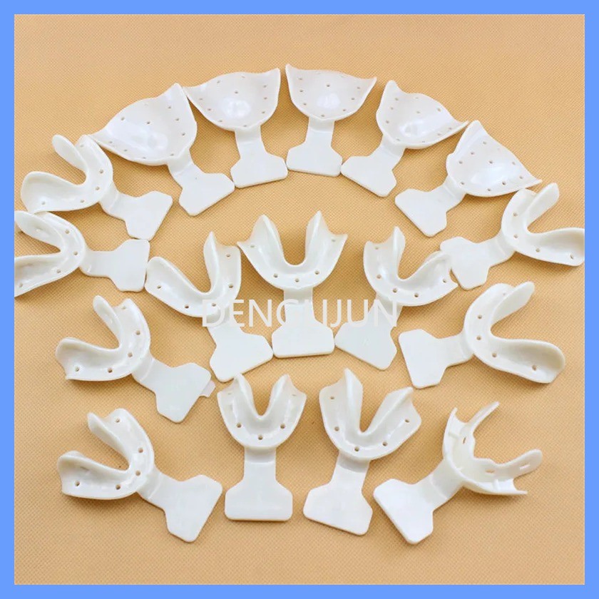 tk Free Shipping 17Pcs/Set Dental Impression Trays Autoclavable Teeth Holder Edentulous Jaws Impres