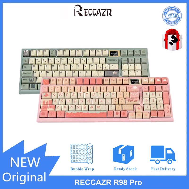 Reccazr R98 Pro คีย์บอร์ดเมคคานิคอล RGB สามโหมด