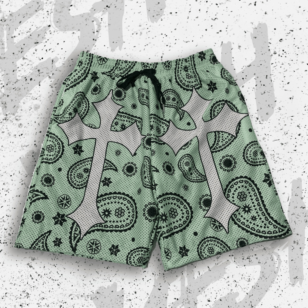 MESH FULL SUBLIMATION MESH SHORTS HIGHWATI ABOVE THE KNEE UNISEX Menswear Shorts Design 5