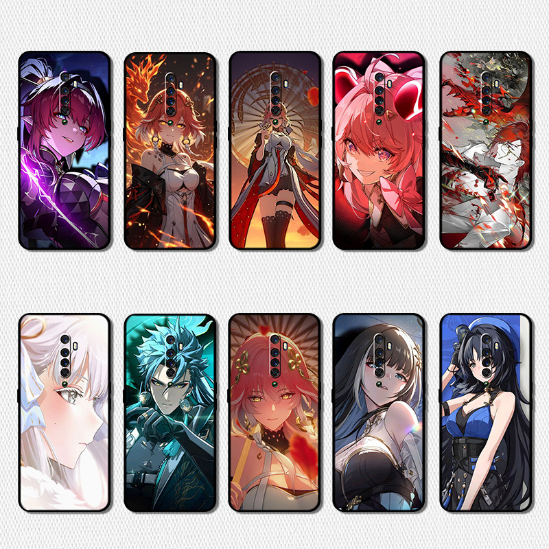 เคสโทรศัพท์สีดําแบบนุ่มแฟชั่นสําหรับ OPPO Reno 2 2Z 2F wutheringwaves Cover