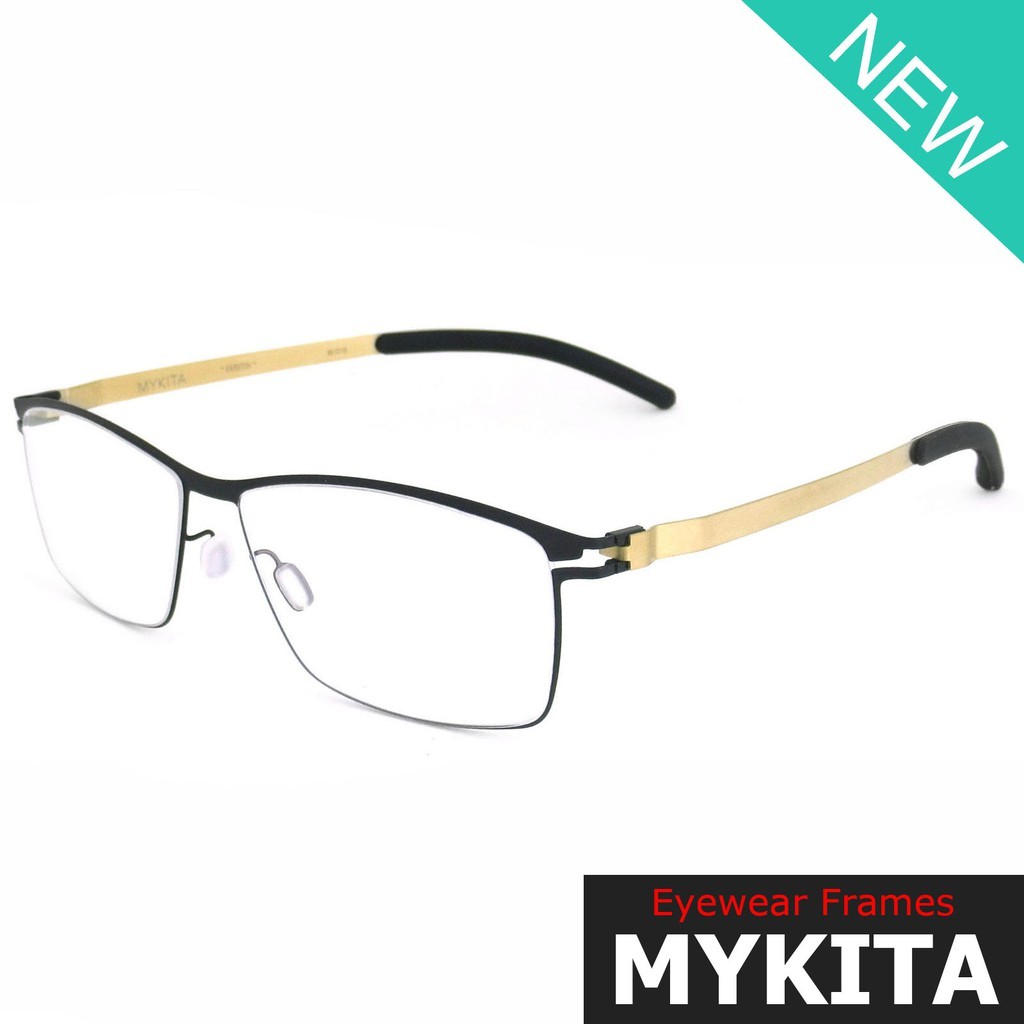 MYKITA Berlin Germany Glasses เบอร์ลิน เยอรมัน แว่นตา 1002 C-4 สีดำขาทอง วัสดุสแตนเลส ชั้นดี ขาแว่น