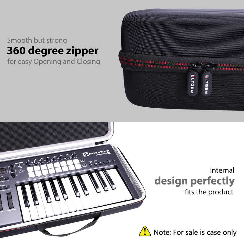 Δ เคสแข็ง LTGEM EVA สำหรับ Novation Launchkey 25 2 USB Keyboard Controller