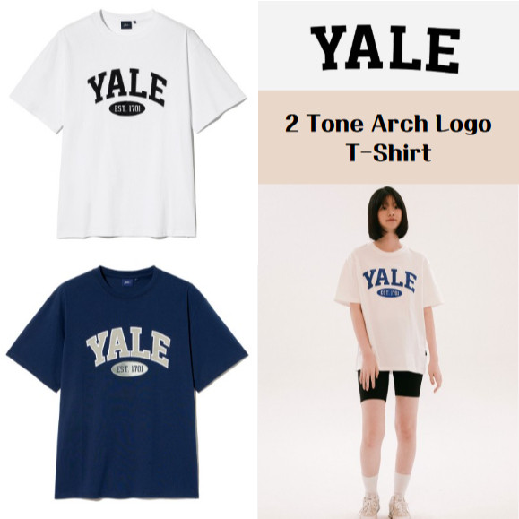 ♞,♘[YALE] เสื้อยืด YALE 2 Tone Arch เสื้อยืด Unisex Tee หลากหลายสี WTY