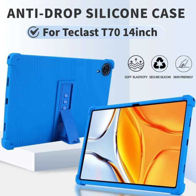 Teclast สำหรับเคส T70 ขนาด 14 นิ้ว Android 14 ป้องกันการกระแทก ปกซิลิโคนนุ่ม พร้อมขาตั้ง