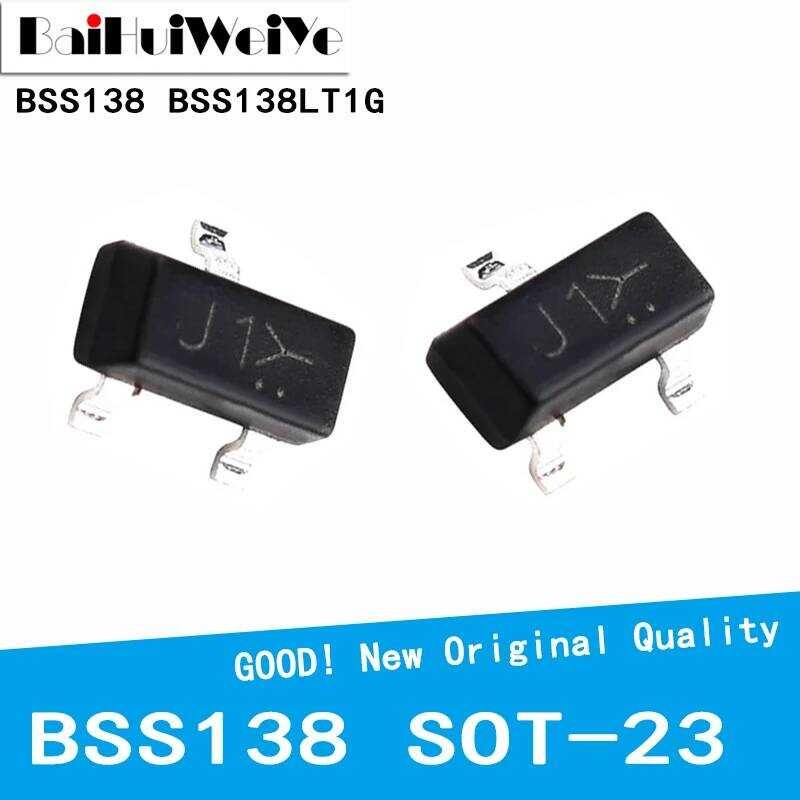 ชิ้น/ล็อต 100 BSS138 SOT23 BSS138LT1G SOT SOT-23 BSS138LT 138 J1 SMD ชิปเซ็ต N-Channel ใหม่คุณภาพดี