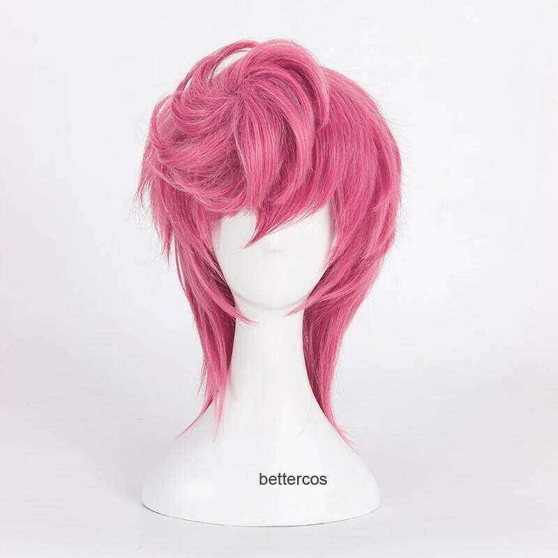 หมวกชายหาดและผมวิกสังเคราะห์สั้น แบบคอสเพลย์จาก JoJo's Bizarre Adventure Character Trish Una PFC430