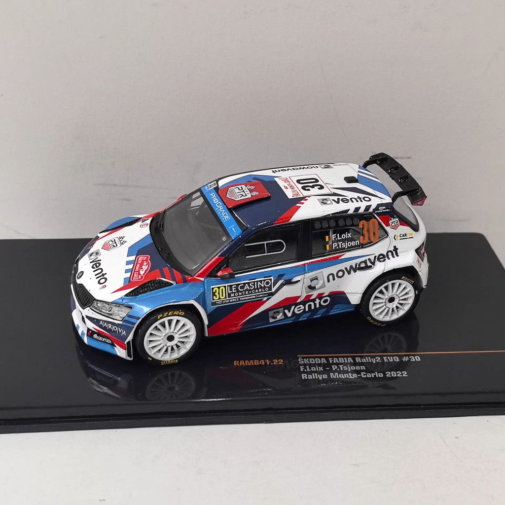IXO 1/43 SKODA FABIA EVO #30 2022 Skoda Racing Model Alloy จัดส่งฟรี 3p Out of Print Car Model
